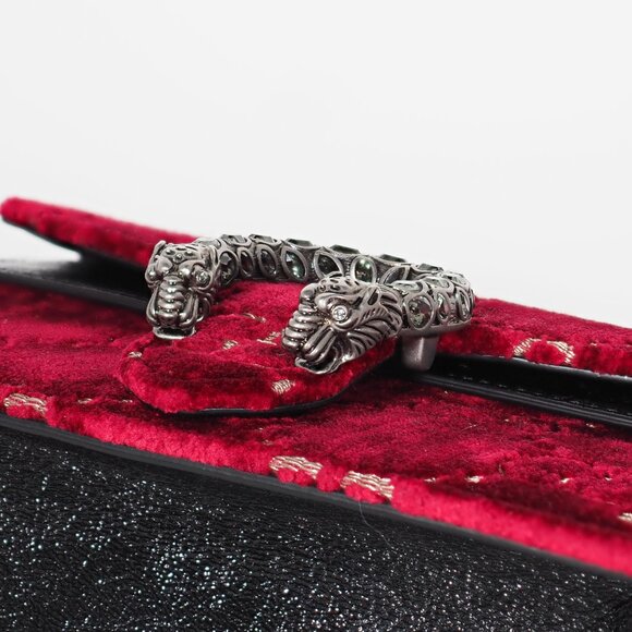 Gucci GG Red Velvet Super Mini Dionysus Chain Shoulder Bag - Picture 11 of 11